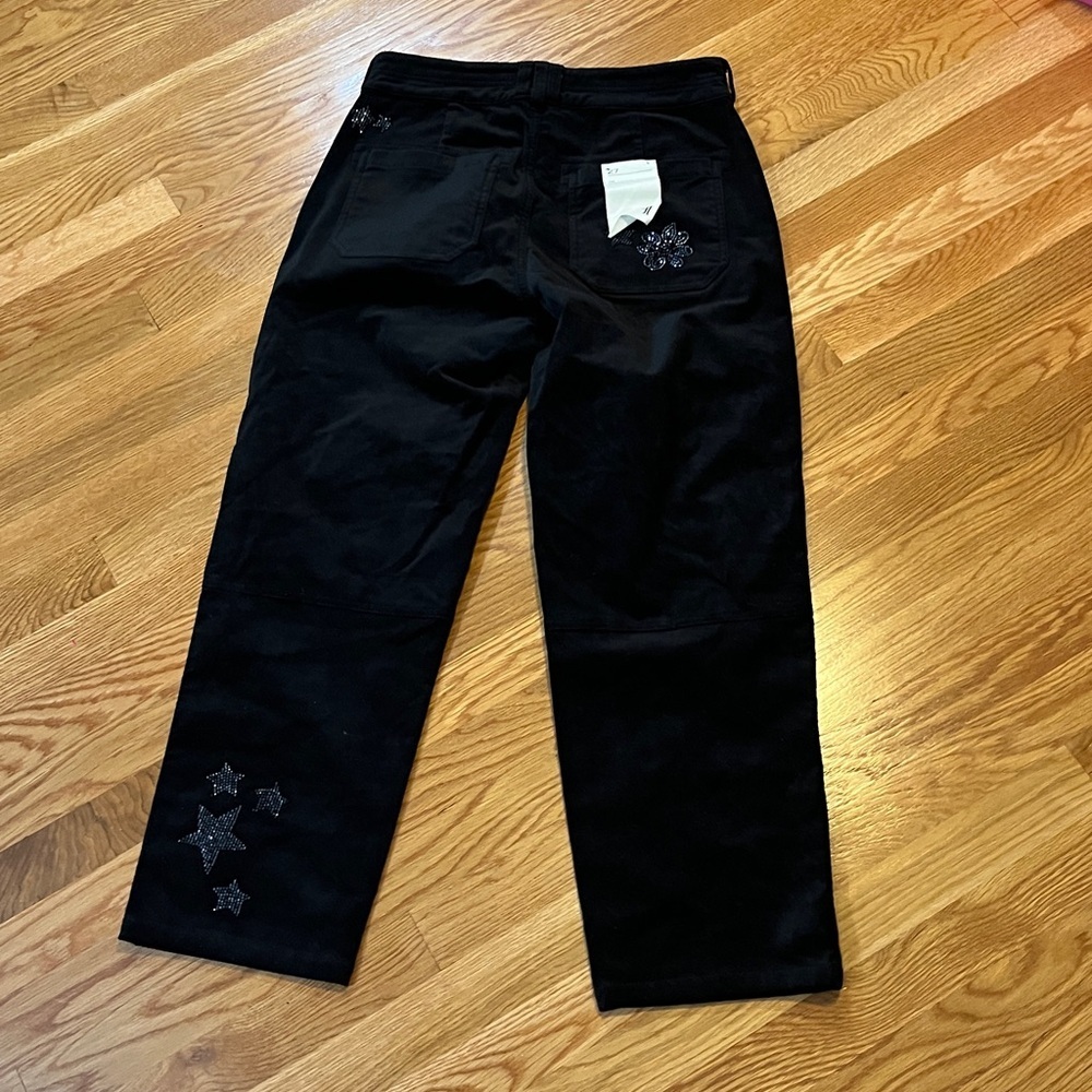 Anthropologie x Pilcro The Wanderer Star Embellished Velvet Pants Size 27 NWT - Picture 12 of 14